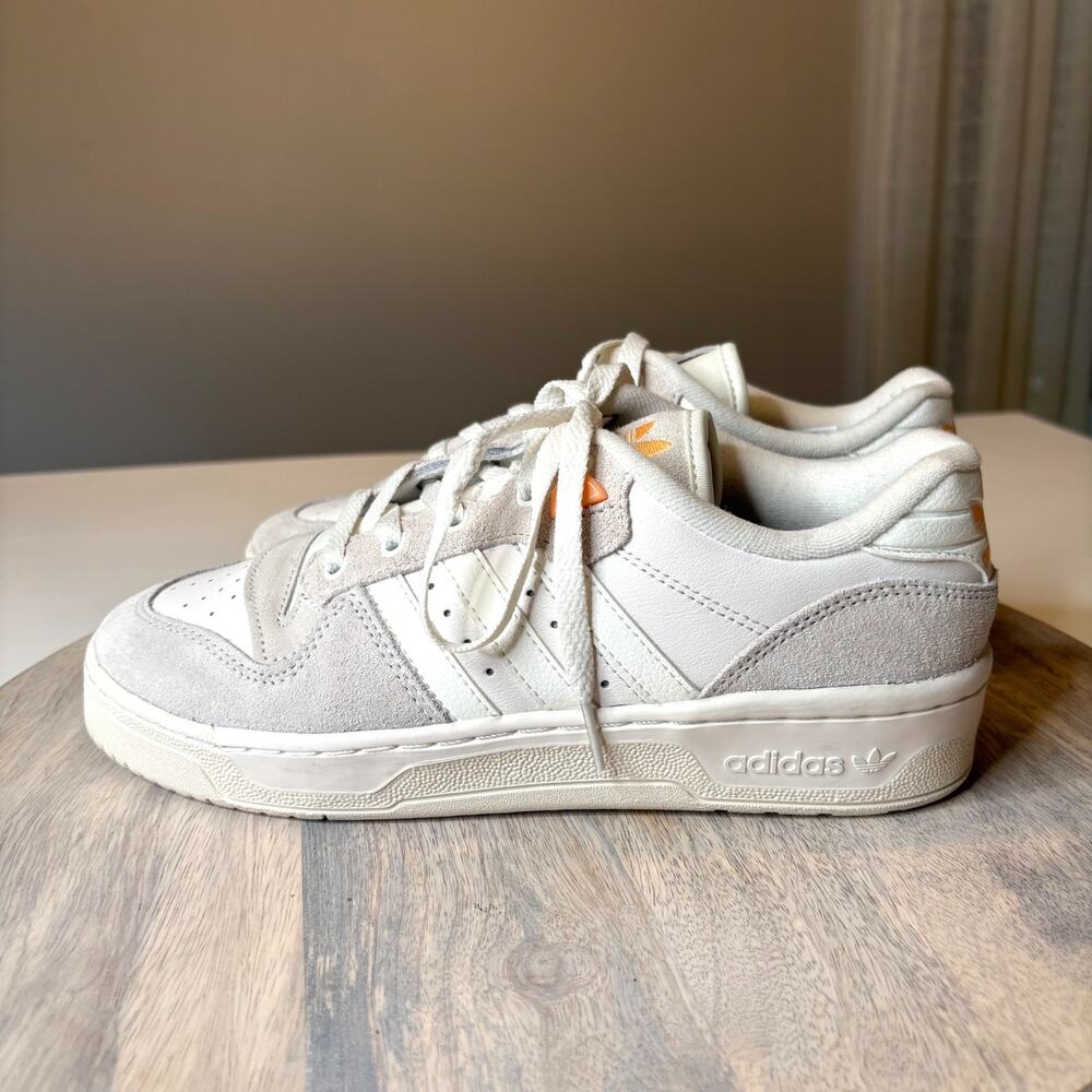 Adidas Rivalry Low 86 IG6313 White Acid Orange Men’s Size 7.5 Retro Sneakers - Picture 2 of 10